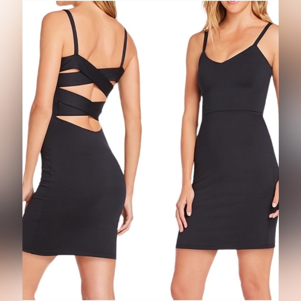 NWT Fabletics Malindi Black Crossback Dress Size S/6